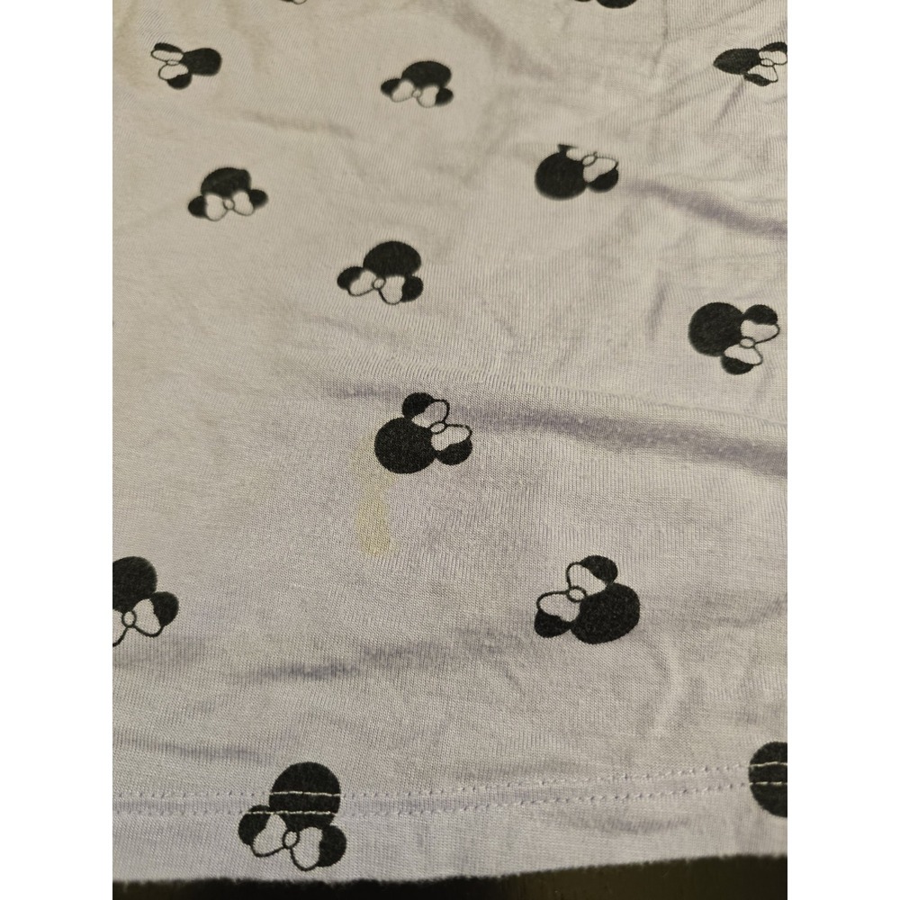 Disney Costco Minnie Mouse Pajama Set Womens M Purple Rayon Soft PJ Top & Shorts - Picture 5 of 12